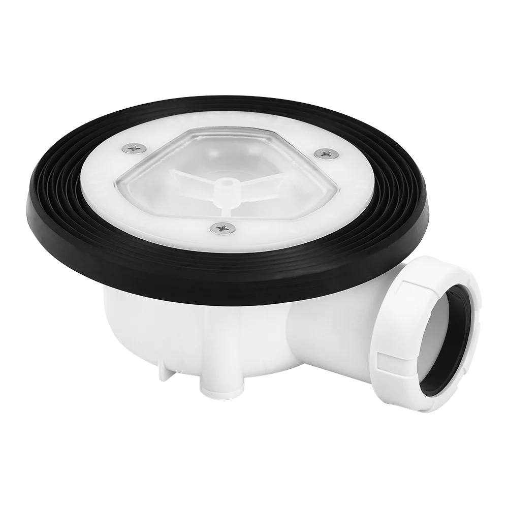  VALVULA BAJA PLATO DUCHA GRAN CAUDAL SIFONICA/REGISTRABLE SIN SETA CON TORNILLOS