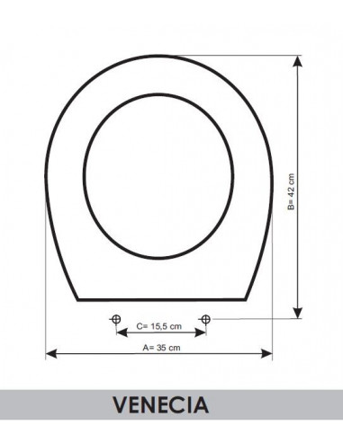 ASIENTO A MEDIDA WC  VENECIA  PORSAN RESIWOOD 
