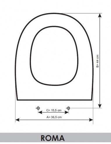 ASIENTO A MEDIDA WC  ROMA  AMORTIGUADO PORSAN RESIWOOD   