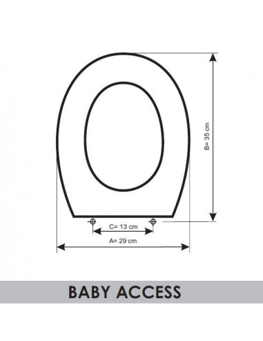 ASIENTO A MEDIDA INFANTIL  WC  BABY   ROCA RESIWOOD    