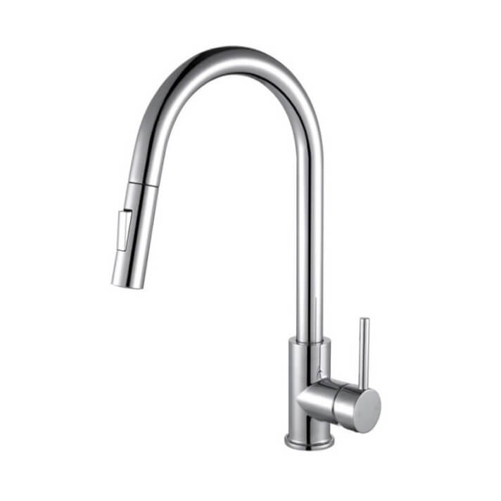 Monomando fregadero extraible cromado TIEMPO Serie Calma