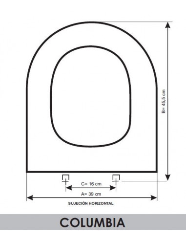 ASIENTO A MEDIDA WC  COLUMBIA  ROCA RESIWOOD             