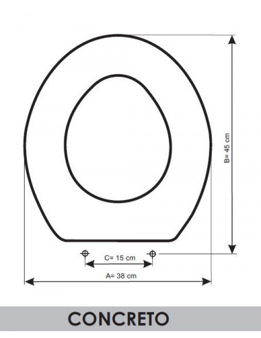ASIENTO A MEDIDA WC  CONCRETO  ROCA RESIWOOD                