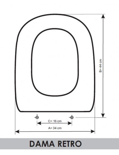 ASIENTO A MEDIDA WC DAMA RETRO AMORTIGUADO ROCA RESIWOOD                  