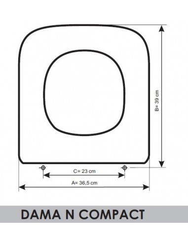 ASIENTO A MEDIDA WC DAMA COMPACT AMORTIGUADO ROCA RESIWOOD                  