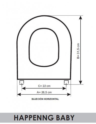ASIENTO A MEDIDA INFANTIL WC HAPPENING BABY  ROCA RESIWOOD                       