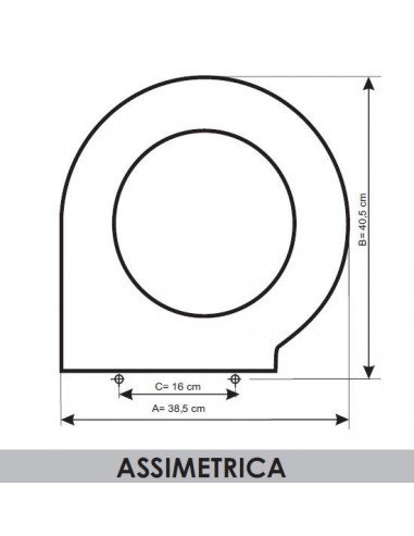 ASIENTO A MEDIDA WC ASSIMETRICA AMORTIGUADO VALADARES RESIWOOD 