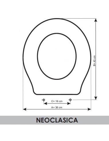 ASIENTO A MEDIDA  WC NEOCLASICA AMORTIGUADO VALADARES RESIWOOD     