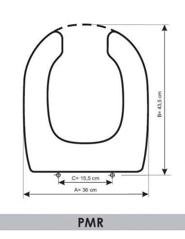 ASIENTO A MEDIDA  WC PMR  VALADARES RESIWOOD      