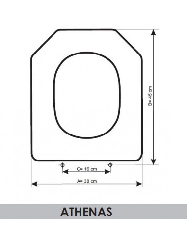 ASIENTO A MEDIDA  WC ATHENAS AMORTIGUADO UNISAN RESIWOOD    