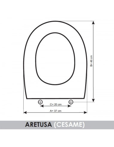 ASIENTO A MEDIDA  WC ARETUSA AMORTIGUADO CESAME RESIWOOD    