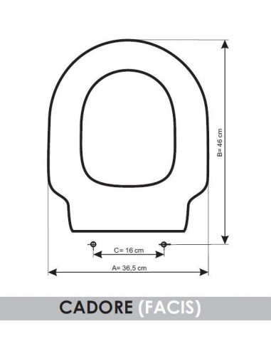 ASIENTO A MEDIDA  WC CADORE AMORTIGUADO FACIS RESIWOOD      