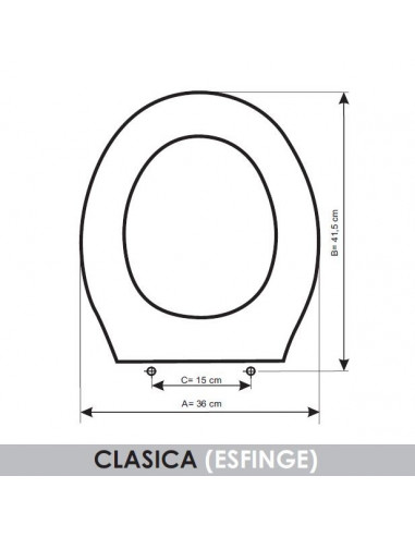 ASIENTO A MEDIDA  WC CLÁSICA ESFINGE RESIWOOD     