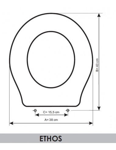 ASIENTO A MEDIDA  WC ETHOS AMORTIGUADO GALASSIA   RESIWOOD      