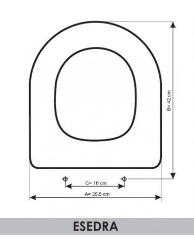 ASIENTO A MEDIDA  WC ESEDRA AMORTIGUADO IDEAL STANDARD   RESIWOOD     