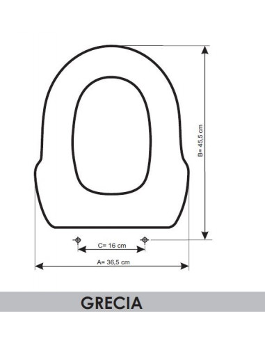 ASIENTO A MEDIDA  WC GRECIA AMORTIGUADO SANITANA   RESIWOOD         