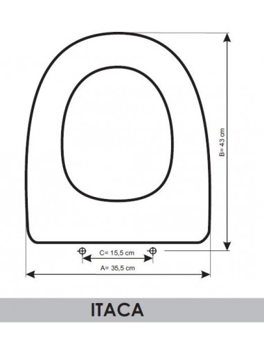 ASIENTO A MEDIDA  WC ITACA AMORTIGUADO  NOKEN   RESIWOOD           