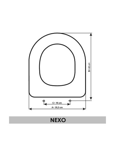 ASIENTO A MEDIDA  WC NEXO  SANITANA   RESIWOOD                