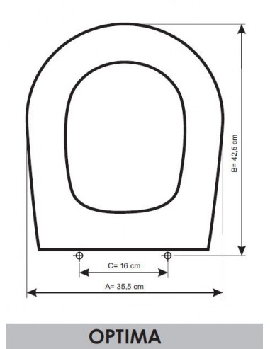 ASIENTO A MEDIDA  WC OPTIMA AMORTIGUADO CIFIAL   RESIWOOD                  