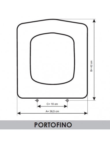 ASIENTO A MEDIDA  WC PORTOFINO  CIFIAL   RESIWOOD                     