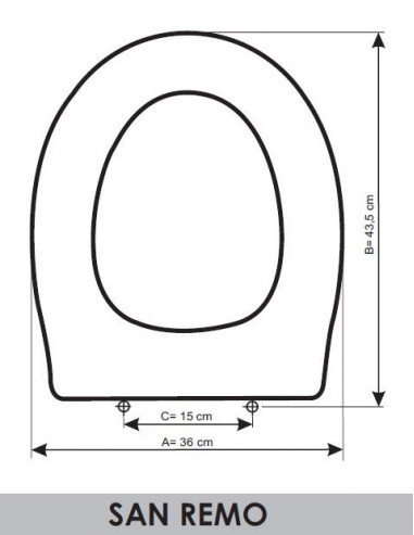 ASIENTO A MEDIDA  WC SAN REMO IDEAL STANDARD  RESIWOOD                   