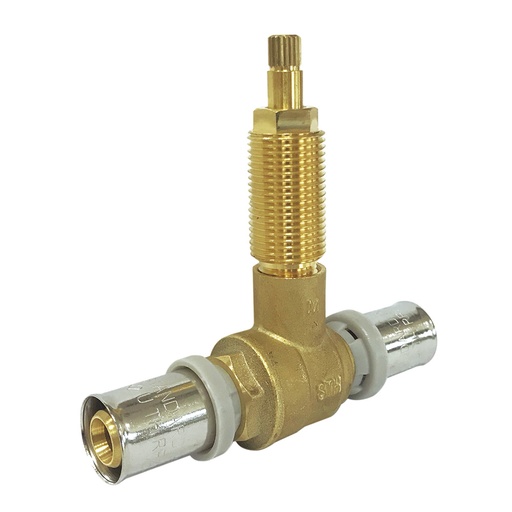 VÁLVULA ESFERA EMPOTRAR MULTICAPA  PRENSAR CONEXION REDONDO ESTRIADO