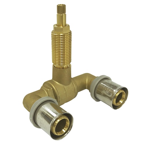 VÁLVULA ESFERA EMPOTRAR MULTICAPA PRENSAR TIPO U