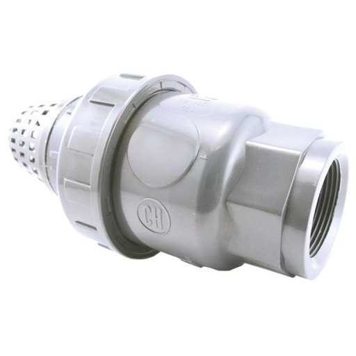 [1460050] VALVULA PVC RETENC. EPDM PIE OCTOG. ROSCAR 1.1/2"