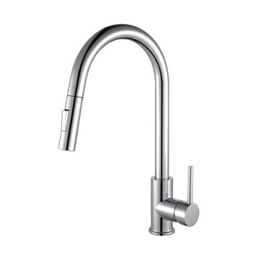 [TC-20000] Monomando fregadero extraible cromado TIEMPO Serie Calma