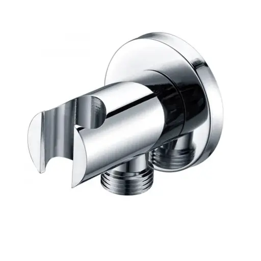 [TA-30120] SOPORTE DE DUCHA LATÓN CON TOMA REDONDO TIEMPO