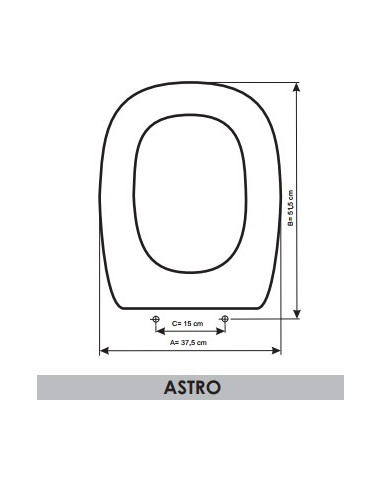 ASIENTO A MEDIDA WC  ASTRO AMORTIGUADO BELLAVISTA RESIWOOD         
