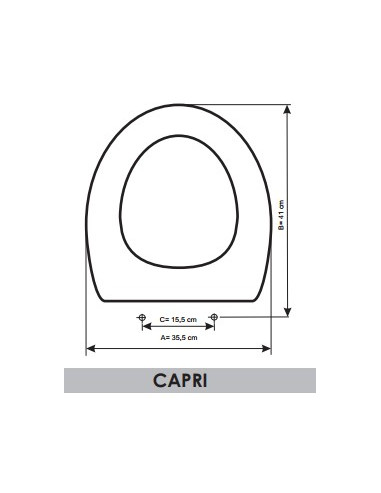 ASIENTO A MEDIDA WC CAPRI  BELLAVISTA RESIWOOD           