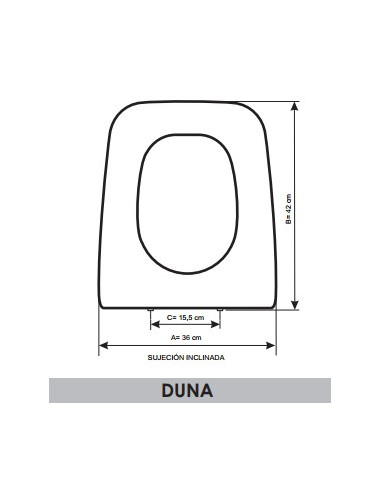 ASIENTO A MEDIDA WC DUNA  BELLAVISTA RESIWOOD              