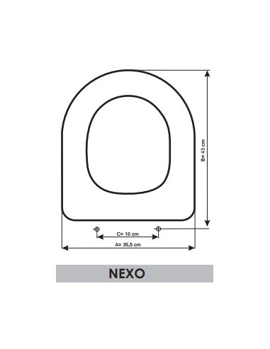 ASIENTO A MEDIDA WC NEXO AMORTIGUADO  BELLAVISTA RESIWOOD                