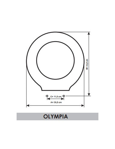 ASIENTO A MEDIDA WC OLYMPIA  BELLAVISTA RESIWOOD                  