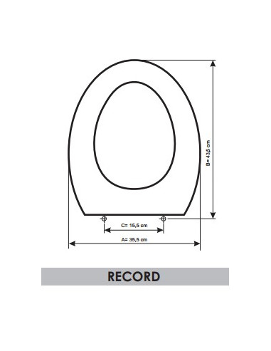 ASIENTO A MEDIDA WC RECORD AMORTIGUADO  BELLAVISTA RESIWOOD                    