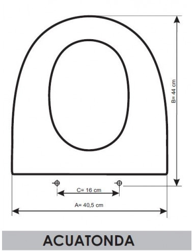 ASIENTO A MEDIDA WC  ACUATONDA AMORTIGUADO GALA RESIWOOD 