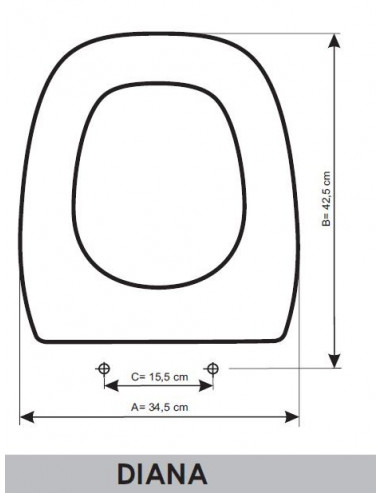 ASIENTO A MEDIDA WC DIANA  AMORTIGUADO GALA RESIWOOD     