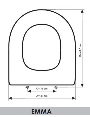 ASIENTO A MEDIDA WC EMMA  GALA RESIWOOD       