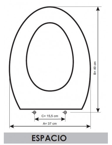 ASIENTO A MEDIDA WC ESPACIO AMORTIGUADO GALA RESIWOOD        