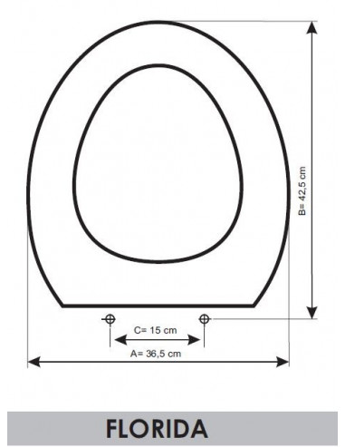 ASIENTO A MEDIDA WC FLORIDA AMORTIGUADO  GALA RESIWOOD          
