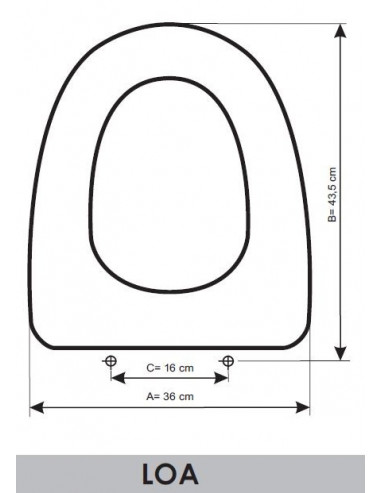 ASIENTO A MEDIDA WC LOA  GALA RESIWOOD          