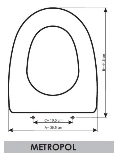 ASIENTO A MEDIDA WC  METROPOL GALA RESIWOOD         
