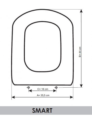 ASIENTO A MEDIDA WC SMART  AMORTIGUADO GALA RESIWOOD       