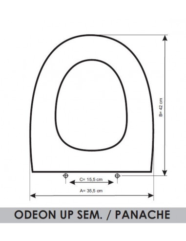 ASIENTO A MEDIDA WC ODEON UP s/panache AMORTIGUADO J.DELAFONT RESIWOOD           