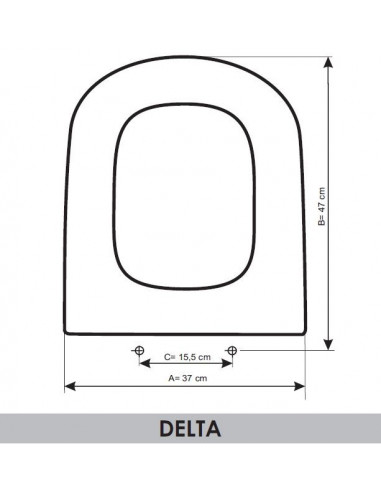 ASIENTO A MEDIDA WC  DELTA  PORSAN RESIWOOD