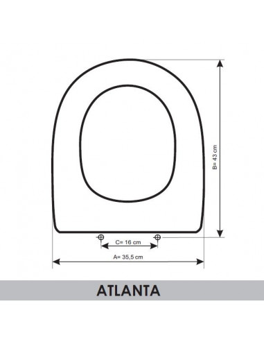 ASIENTO A MEDIDA WC  ATLANTA AMORTIGUADO  ROCA RESIWOOD    