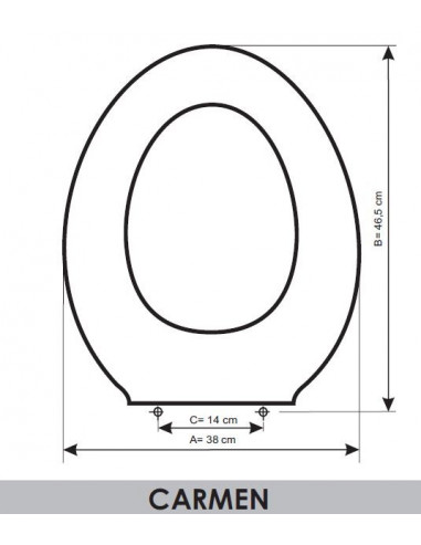 ASIENTO A MEDIDA WC  CARMEN ANTIGUO   ROCA RESIWOOD         