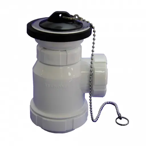 [50024] SIFON BOTELLA + PLUS VALVULA/CADENA T-3+   1.1/2-Ø40/32