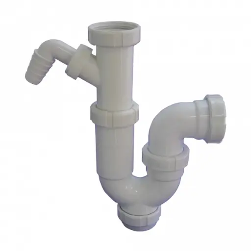 [50060] SIFON CURVO RACOR/EXTENSIBLE CON TOMA LAVADORA 1 1/2 x Ø20 x 1 1/2-Ø40